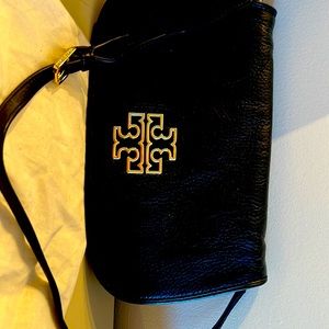 Black leather Tory Burch bag.
